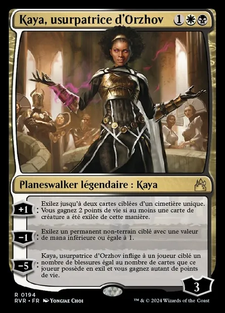 Kaya, usurpatrice d'Orzhov, carte Magic RVR 194 — extension Ravnica Remastered