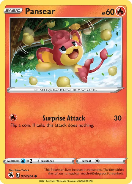 Pansear, Pokémon card FST 37 — Fusion Strike set