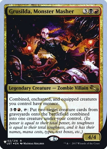 Grusilda, Monster Masher, Magic card ULST 48 — The List (Unfinity Foil Edition) set