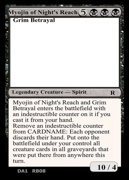 Myojin of Night's Reach and Grim Betrayal, carte Magic UNK RB08 — extension Unknown Event