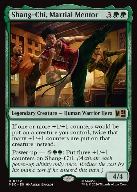 Shang-Chi, Martial Mentor, Magic card MSC 732 — Marvel Super Heroes Commander set