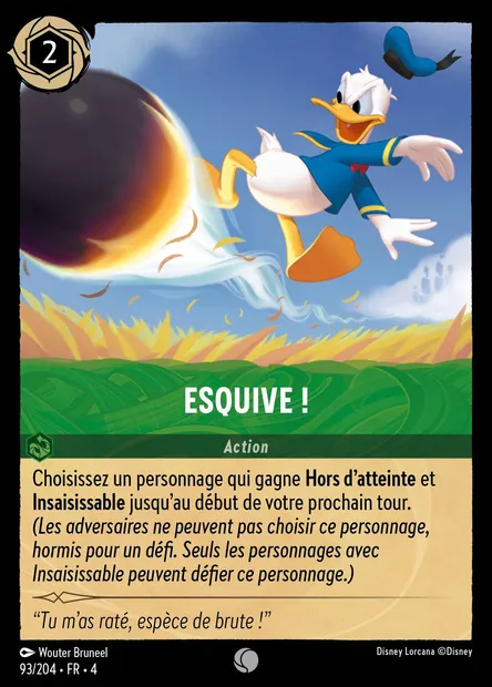 Esquive !, carte Disney Lorcana CH4-093 — extension Le Retour d'Ursula