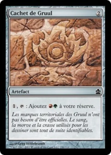 Cachet de Gruul, carte Magic CMD 250 — extension Commander 2011