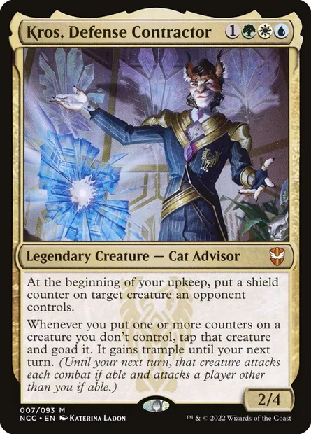 Kros, Defense Contractor, Magic card NCC 7 — New Capenna Commander set