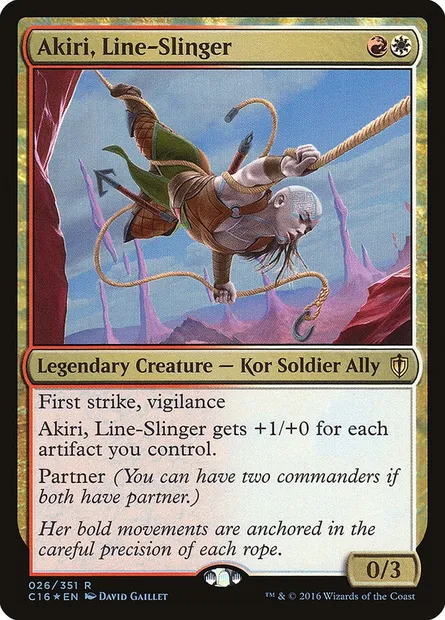 Akiri, Line-Slinger, Magic card C16 26 — Commander 2016 set