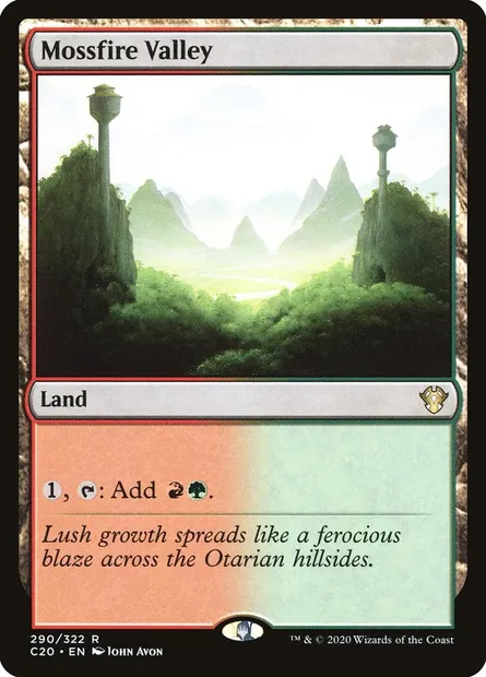 Mossfire Valley, Magic card C20 290 — Commander 2020 set
