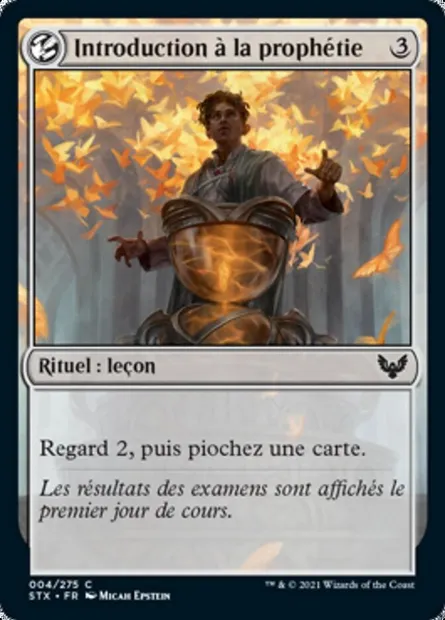 Introduction à la prophétie, carte Magic STX 4 — extension Strixhaven: l'Académie des Mages