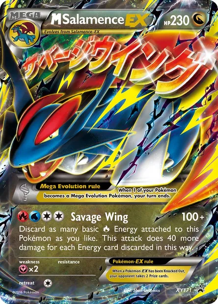 M Salamence-EX, Pokémon card XY 171 — XY Black Star Promos set