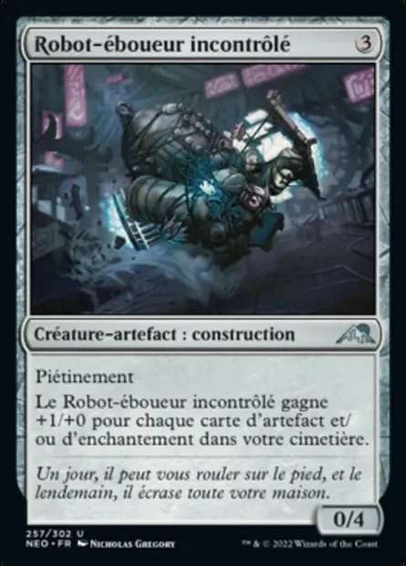 Robot-éboueur incontrôlé, carte Magic NEO 257 — extension Kamigawa: La Dynastie Néon