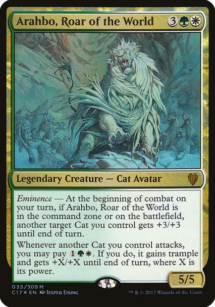 Arahbo, Roar of the World, Magic card OC17 35 — Commander 2017 Oversized set