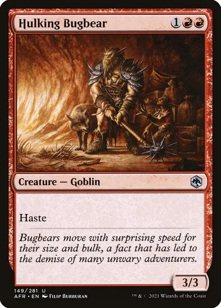 Hulking Bugbear, Magic card AFR 149 — Adventures in the Forgotten Realms set