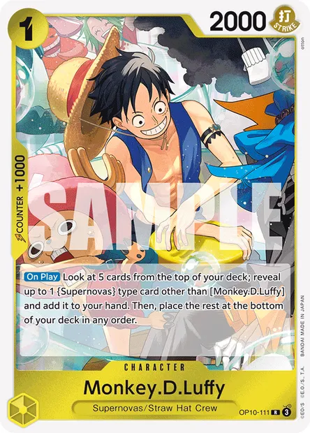 Monkey.D.Luffy, One Piece card OP10-111 — ROYAL BLOOD set
