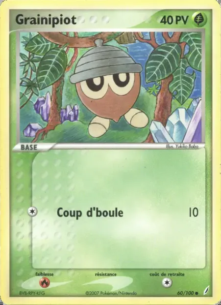Grainipiot, carte Pokémon CG 60 — extension EX Gardiens de Cristal