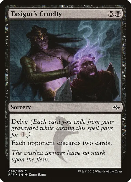 Tasigur's Cruelty, Magic card FRF 88 — Fate Reforged set