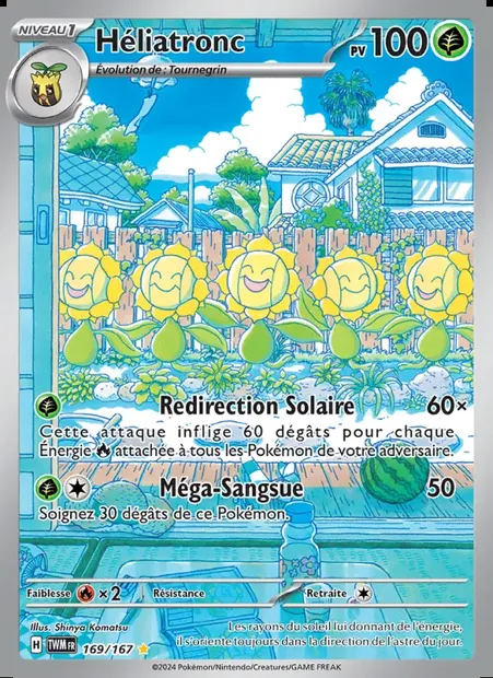 Héliatronc, carte Pokémon TWM 169 — extension Mascarade Crépusculaire