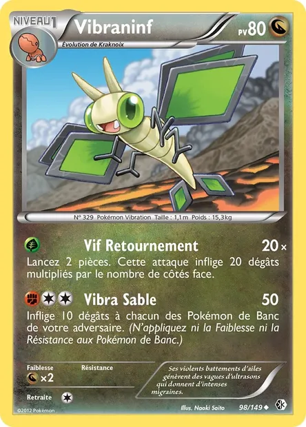 Vibraninf, carte Pokémon BCR 98 — extension Frontières Franchies
