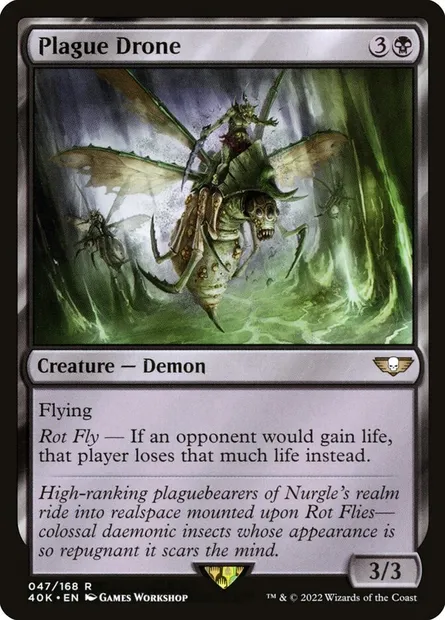 Plague Drone, Magic card 40K 47 — Warhammer 40,000 Commander set