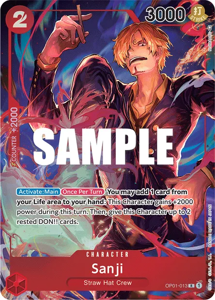 Sanji, carte One Piece OP01-013 — extension ROMANCE DAWN