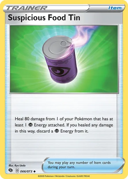 Suspicious Food Tin, Pokémon card CPA 66 — Champion's Path set
