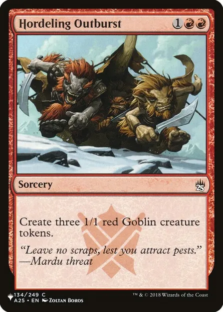 Hordeling Outburst, Magic card PLST A25-134 — The List set
