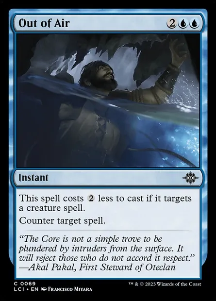 Out of Air, Magic card LCI 69 — The Lost Caverns of Ixalan set