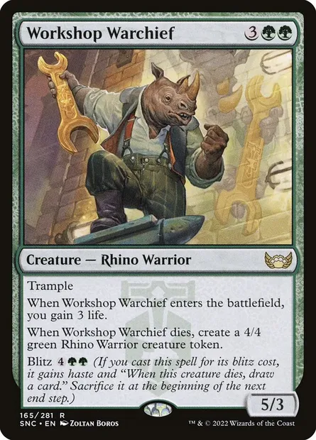 Workshop Warchief, Magic card SNC 165 — Streets of New Capenna set