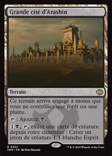 Grande cité d'Arashin, carte Magic TDM 257 — extension Tarkir: Dragonstorm