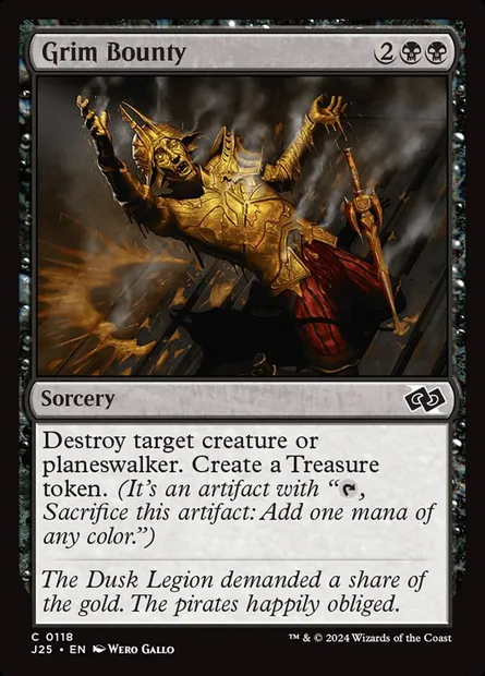 Grim Bounty, Magic card J25 118 — Foundations Jumpstart set