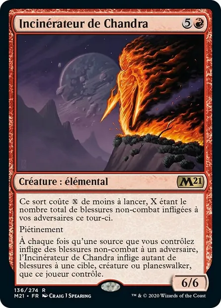 Incinérateur de Chandra, carte Magic M21 136 — extension Core Set 2021
