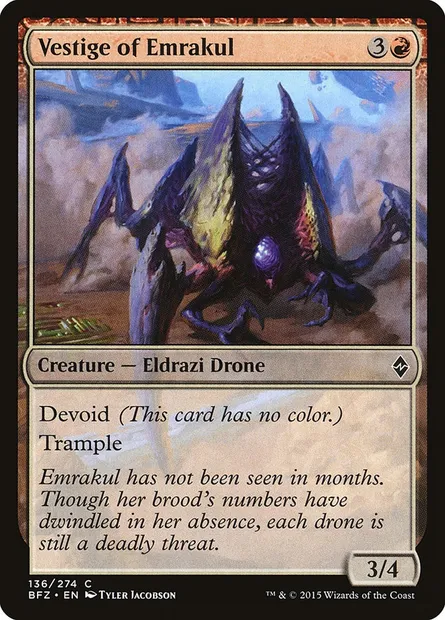 Vestige of Emrakul, Magic card BFZ 136 — Battle for Zendikar set