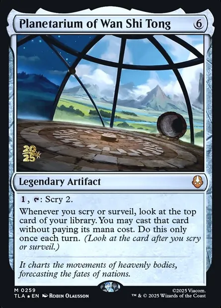 Planétarium de Wan Shi Tong, carte Magic PTLA 259s — extension Avatar: The Last Airbender Promos