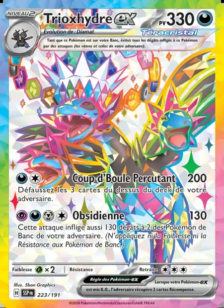 Trioxhydre-ex, carte Pokémon SSP 223 — extension Étincelles Déferlantes