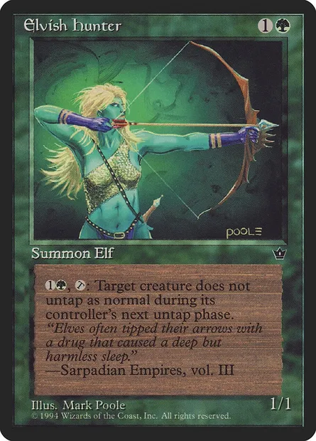 Elvish Hunter, Magic card FEM 67a — Fallen Empires set
