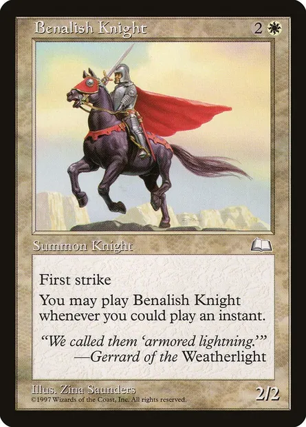 Chevalier bénalian, carte Magic WTH 9 — extension Aquilon