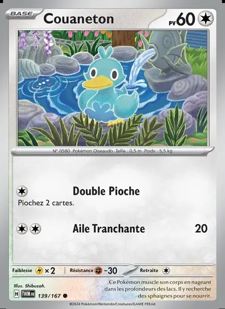 Couaneton, carte Pokémon TWM 139 — extension Mascarade Crépusculaire
