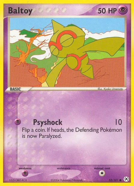 Baltoy, Pokémon card HL 52 — Hidden Legends set