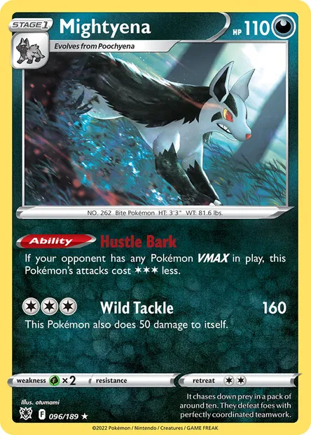 Mightyena, Pokémon card ASR 096 — Astral Radiance set