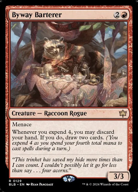 Byway Barterer, Magic card PBLB 129p — Bloomburrow Promos set