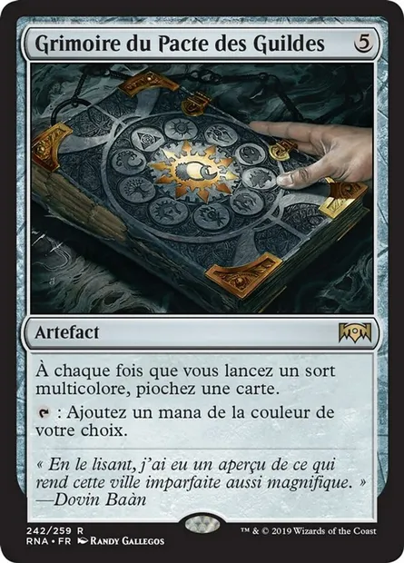 Grimoire du Pacte des Guildes, carte Magic RNA 242 — extension L'allégeance de Ravnica