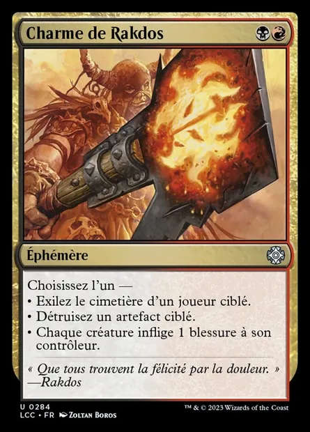 Charme de Rakdos, carte Magic LCC 284 — extension The Lost Caverns of Ixalan Commander