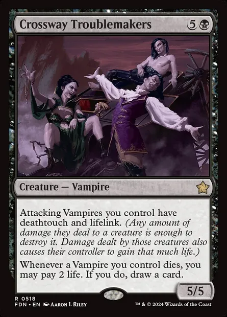 Crossway Troublemakers, Magic card FDN 518 — Foundations set