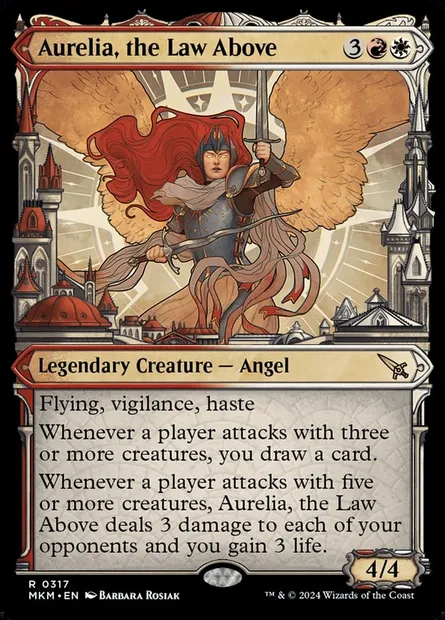 Aurelia, the Law Above, Magic card MKM 317 — Murders at Karlov Manor set