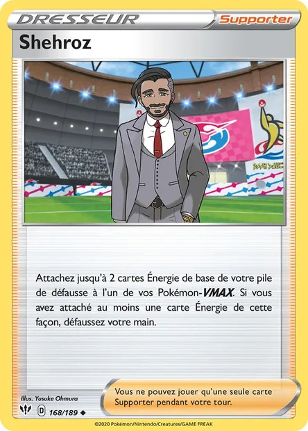 Shehroz, carte Pokémon DAA 168 — extension Ténèbres Embrasées