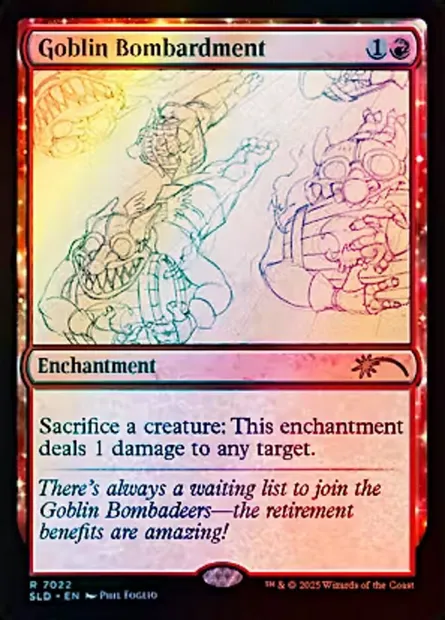 Goblin Bombardment, Magic card SLD 7022 — Secret Lair Drop set