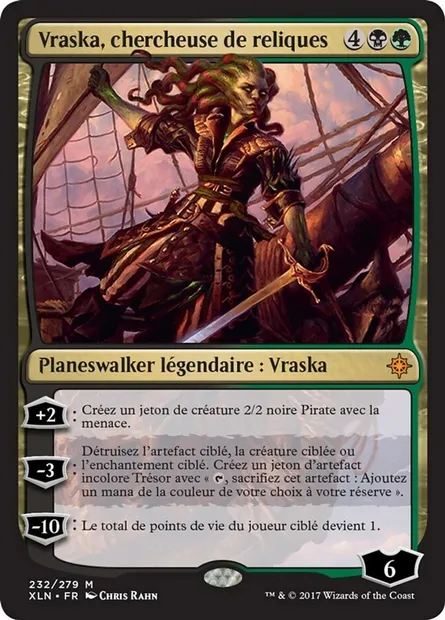 Vraska, chercheuse de reliques, carte Magic XLN 232 — extension Ixalan