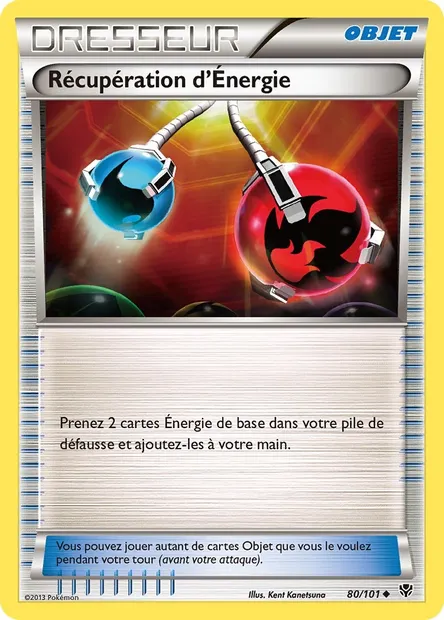 Récupération d’Énergie, carte Pokémon PLB 80 — extension Explosion Plasma