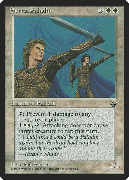 Serra Paladin, Magic card HML 17 — Homelands set