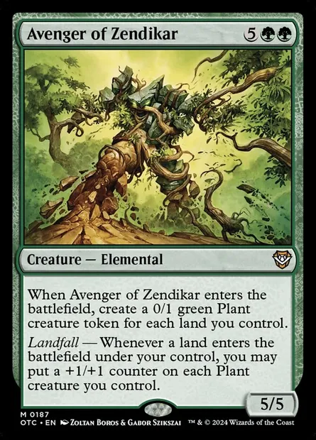 Avenger of Zendikar, Magic card OTC 187 — Outlaws of Thunder Junction Commander set