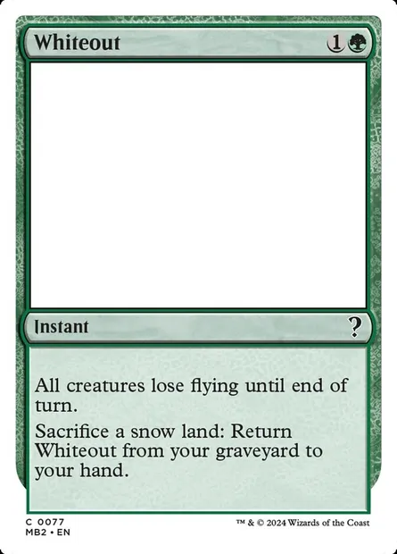 Whiteout, Magic card MB2 77 — Mystery Booster 2 set
