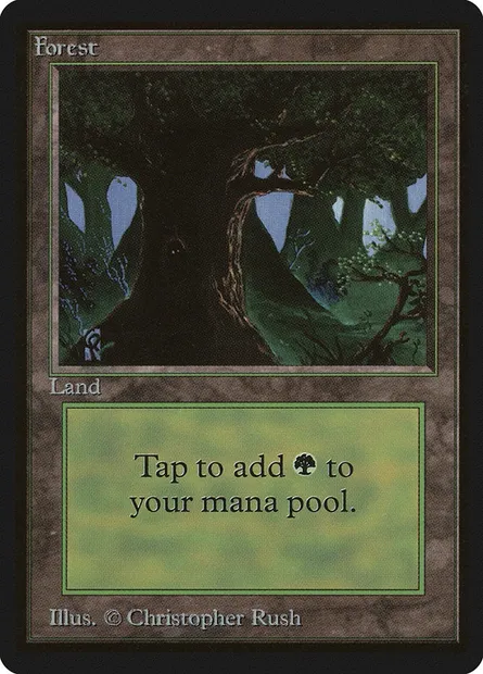 Forêt, carte Magic LEB 302 — extension Limited Edition Beta